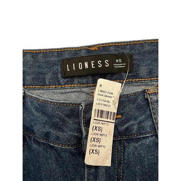 LIONESS Top Model Jean in Dark Denim X-Small Womens Denim Pants - Picture 5 of 14